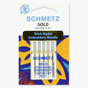 Иглы Schmetz вышивальные Gold №75, 5 шт