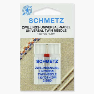 Иглы Schmetz двойные стандартные 130/705H ZWI № 80/2.5, 1 шт